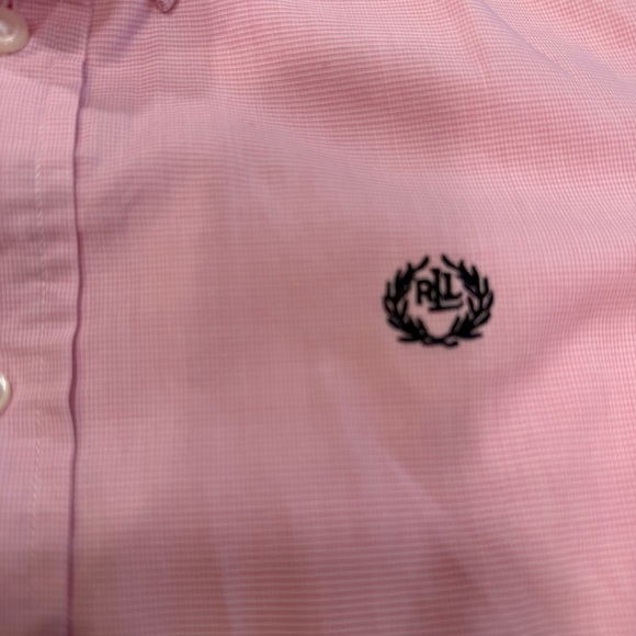 Ralph Lauren Black Label Boys Shirt Pink & White Button Down Sz 10 NEW - Picture 10 of 11